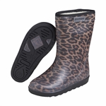 Varmforet gummistøvler til børn med leopard print